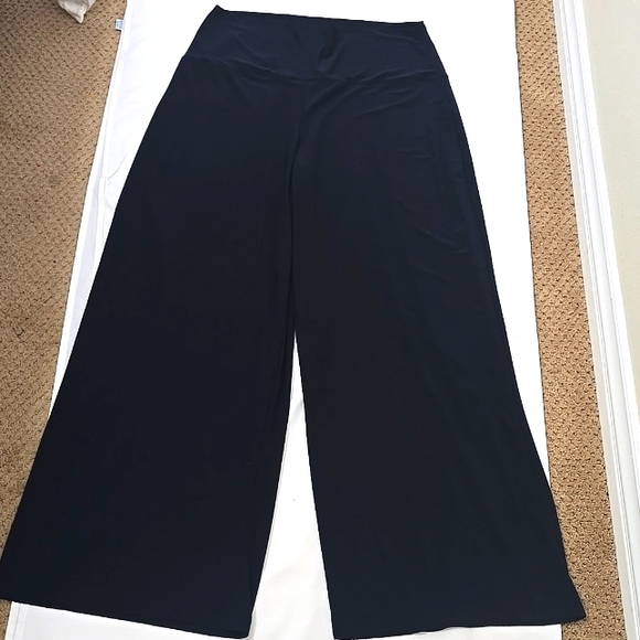 NORMA KAMALI Navy Blue Wide-Leg Pants XL - Picture 1 of 9
